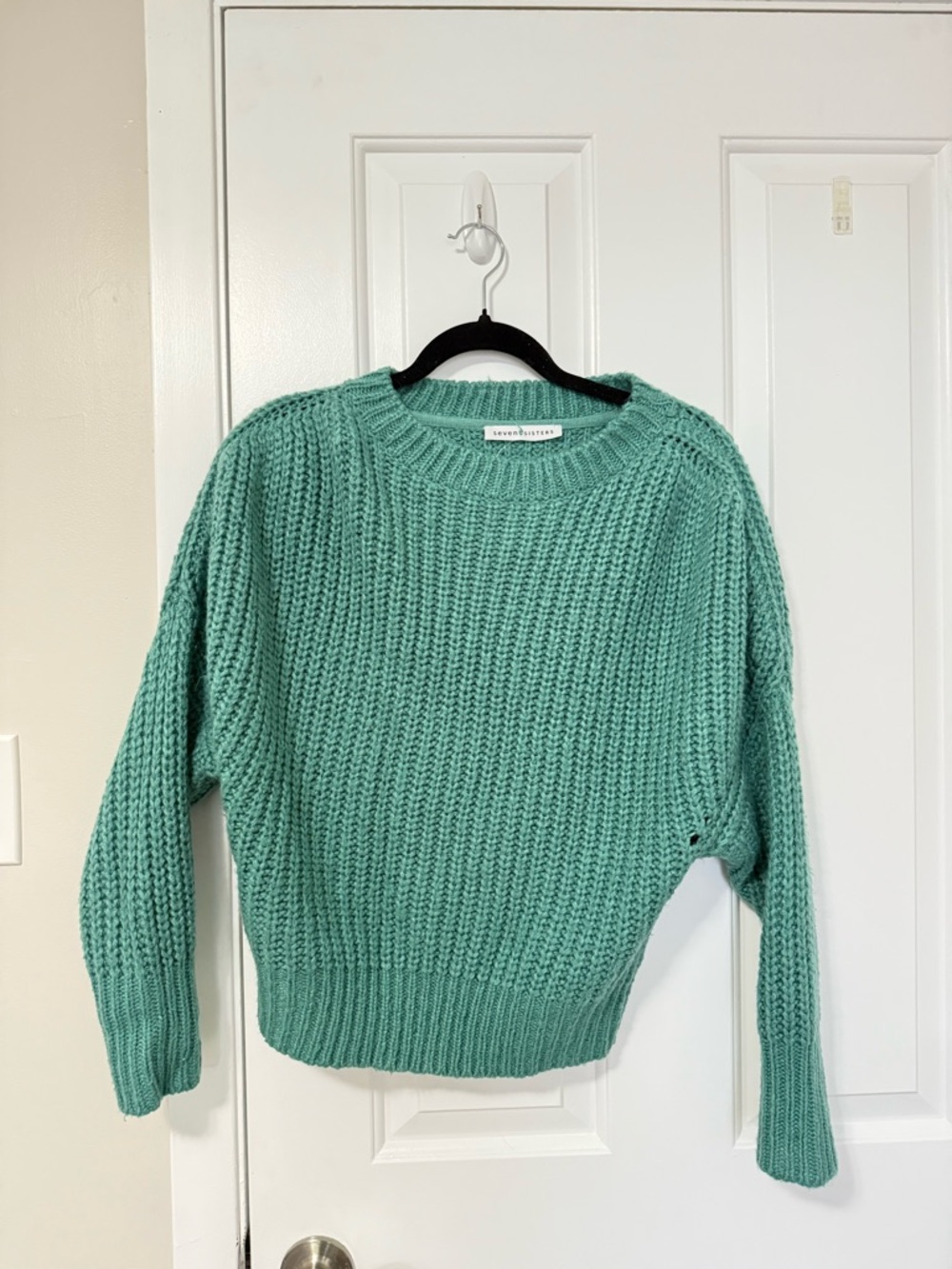 Thread & Supply Mint Green Chunky Crewneck Sweater